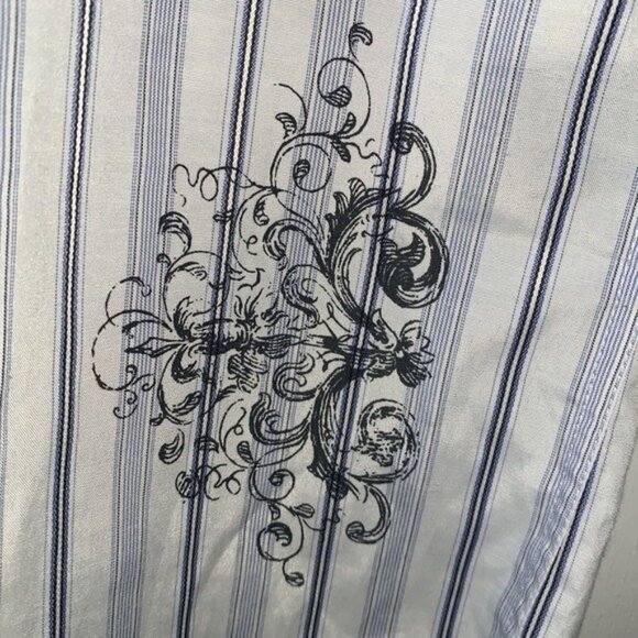 Level Ten Mens Striped Long Sleeve Button-Down Shirt L - Picture 6 of 11